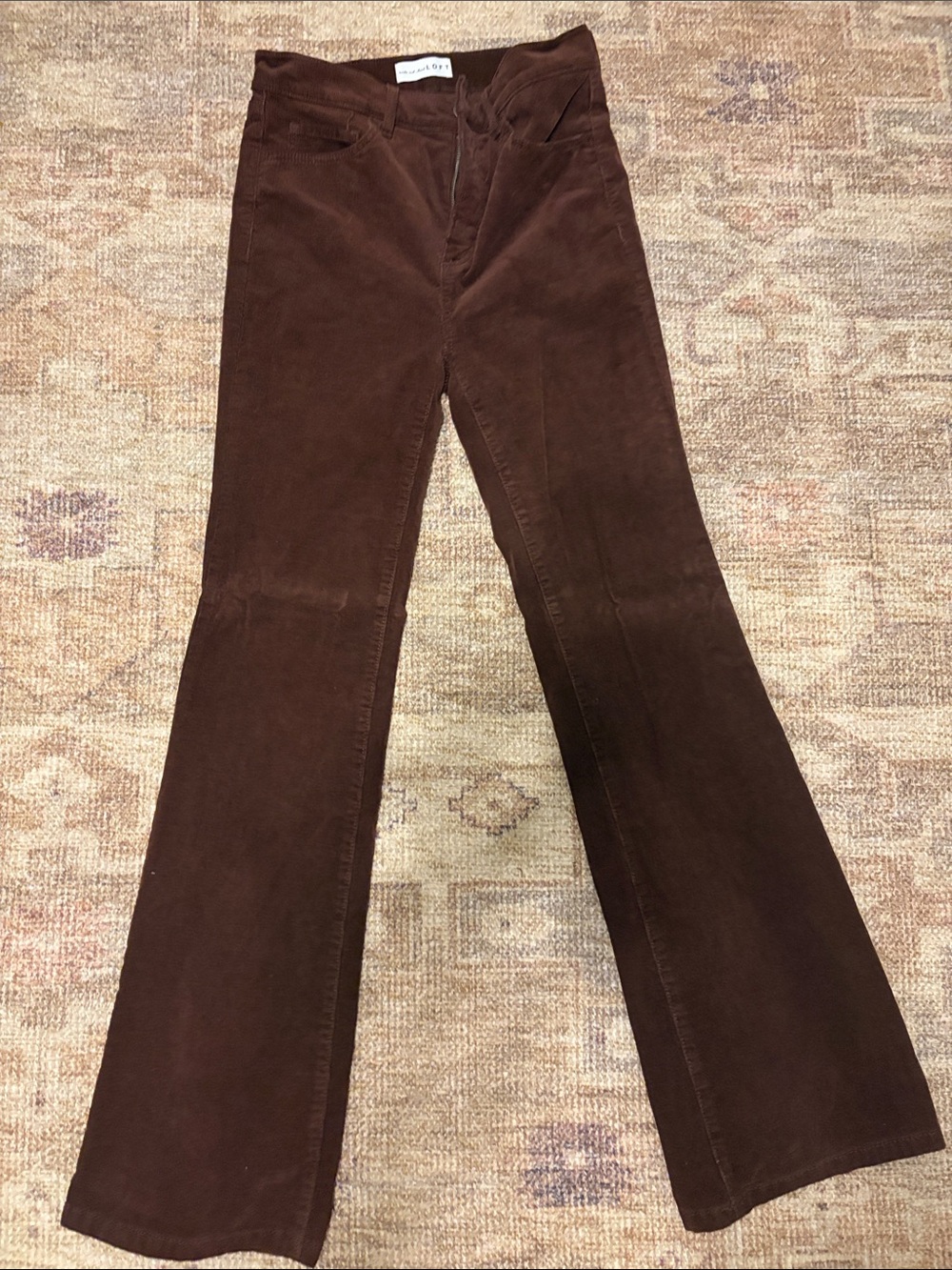 LOFT Chocolate Brown Corduroy Flare Jeans